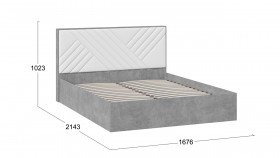 Кровать без ПМ «Хилтон» Тип 1 Ателье светлый/Белый в Ленске - lensk.katalogmebeli.com | фото 3