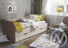 Кровать детская Балли 2-х уровневая (шимо темный/шимо светлый) в Ленске - lensk.katalogmebeli.com | фото 1