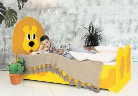 Кровать детская Лева 1.6 Желтый/Оранжевый в Ленске - lensk.katalogmebeli.com | фото 1