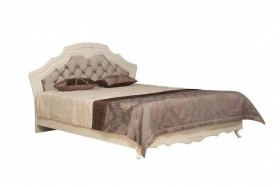 Кровать двойная "Кантри" (вудлайн кремовый/патина/ортопед/1820) в Ленске - lensk.katalogmebeli.com | фото