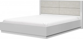 Кровать двойная 1400х2000 Вива (Белый/Белый глянец/Платина) в Ленске - lensk.katalogmebeli.com | фото