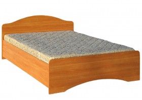 Кровать двойная 1600-1 без матраса (круглые спинки) Вишня Оксфорд в Ленске - lensk.katalogmebeli.com | фото