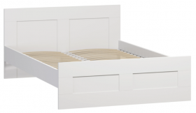 Кровать двухспальная Сириус 1600мм белый в Ленске - lensk.katalogmebeli.com | фото 1