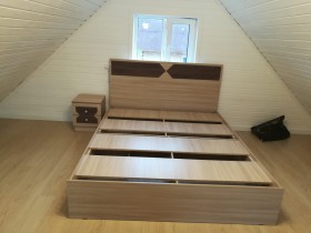 Кровать Николь 1.6 (Венге/Лиственница светлая) в Ленске - lensk.katalogmebeli.com | фото 2