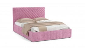 Кровать Гамма ш. 1400 (без основания для хранения) (велюр тенерифе розовый) в Ленске - lensk.katalogmebeli.com | фото