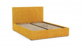 Кровать Гамма ш. 1400 (с основанием для хранения) (велюр тенерифе куркума) в Ленске - lensk.katalogmebeli.com | фото 2