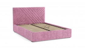 Кровать Гамма ш. 1400 (с основанием для хранения) (велюр тенерифе розовый) в Ленске - lensk.katalogmebeli.com | фото 2