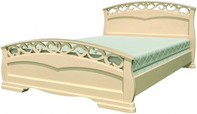 Кровать Грация-1 из массива сосны 900*2000 Белый античный в Ленске - lensk.katalogmebeli.com | фото 17