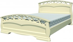 Кровать Грация-1 из массива сосны 900*2000 Белый античный в Ленске - lensk.katalogmebeli.com | фото 20
