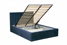 Кровать "Юнона" ш. 1600 (Н=1020мм) (ягуар нэви) в Ленске - lensk.katalogmebeli.com | фото 3