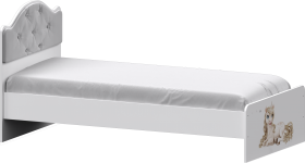 Кровать Каспер с мягкой спинкой и фотопечатью (800х1900) Белый в Ленске - lensk.katalogmebeli.com | фото