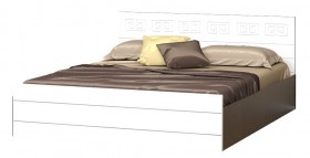 Кровать Корсика-1 1.6 (Венге/Белый глянец) в Ленске - lensk.katalogmebeli.com | фото