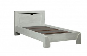 Кровать одинарная 33.07 с настилом "Лючия" (ш. 900)/(бетон пайн белый / венге / белый) в Ленске - lensk.katalogmebeli.com | фото