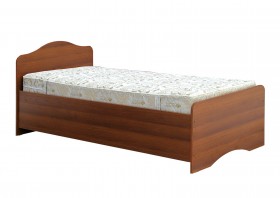Кровать одинарная 900-1 без матраса (круглые спинки) Орех Таволато в Ленске - lensk.katalogmebeli.com | фото