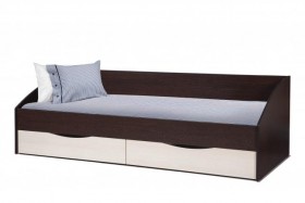 Кровать одинарная "Фея - 3" (симметричная) New (венге / вудлайн кремовый / ДВПО: белый) в Ленске - lensk.katalogmebeli.com | фото 1