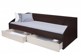 Кровать одинарная "Фея - 3" (симметричная) New (венге / вудлайн кремовый / ДВПО: белый) в Ленске - lensk.katalogmebeli.com | фото 3
