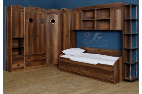Кровать с 2-мя ящиками «Навигатор» (Дуб Каньон) в Ленске - lensk.katalogmebeli.com | фото 10
