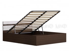 Кровать с подъемным механизмом Нэнси 1,6м (Венге/Белый глянец) в Ленске - lensk.katalogmebeli.com | фото