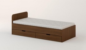 Кровать с ящиками 900 (Орех темный) в Ленске - lensk.katalogmebeli.com | фото