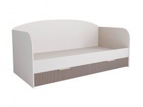 Кровать с ящиками ДКД 2000.1 Лавис (Белый софт/Грей софт/корпус Белый) в Ленске - lensk.katalogmebeli.com | фото 1