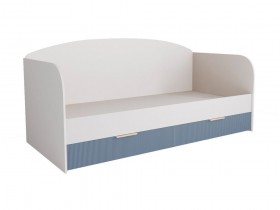 Кровать с ящиками ДКД 2000.1 Лавис (Белый софт/Лазурь софт/корпус Белый) в Ленске - lensk.katalogmebeli.com | фото