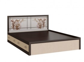 Кровать с ящиками 1,6м Мальта (Дуб венге/Дуб беленый) в Ленске - lensk.katalogmebeli.com | фото 1