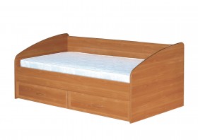 Кровать с ящиками с задней спинкой 900-1 без матраса Вишня Оксфорд в Ленске - lensk.katalogmebeli.com | фото