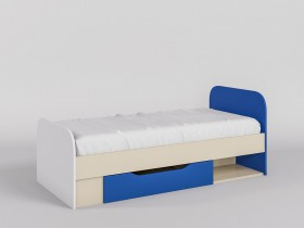 Кровать Скай 1650х750 (Синий/Белый/корпус Клен) в Ленске - lensk.katalogmebeli.com | фото 1