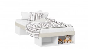 Кровать «Сканди»  Дуб Гарден/Белый в Ленске - lensk.katalogmebeli.com | фото