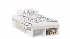 Кровать «Сканди» с ящиком Дуб Гарден/Белый в Ленске - lensk.katalogmebeli.com | фото