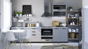 Модульная кухня Глетчер 3 м (Гейнсборо силк/белый) в Ленске - lensk.katalogmebeli.com | фото 5