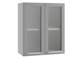Лофт ПС 600 шкаф верхний со стеклом (Штукатурка серая/корпус Серый) в Ленске - lensk.katalogmebeli.com | фото