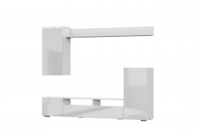 Мебель для гостиной МГС 4 (Белый/Белый глянец) в Ленске - lensk.katalogmebeli.com | фото 7