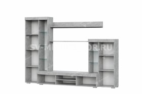 Мебель для гостиной МГС 5 Цемент светлый / Белый в Ленске - lensk.katalogmebeli.com | фото 4