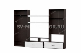 Мебель для гостиной МГС 7 Исполнение 1 Дуб Венге/Белый глянец в Ленске - lensk.katalogmebeli.com | фото