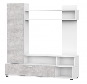 Мебель для гостиной "МГС 9" Белый / Цемент светлый в Ленске - lensk.katalogmebeli.com | фото 1