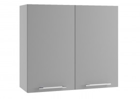 Монца П 800 шкаф верхний (Белый софт/корпус Серый) в Ленске - lensk.katalogmebeli.com | фото