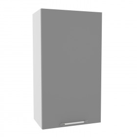 Монца ВП 601 шкаф верхний высокий (Белый софт/корпус Серый) в Ленске - lensk.katalogmebeli.com | фото