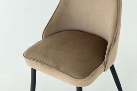 Набор стульев Милан 2 шт (беж велюр/белый) в Ленске - lensk.katalogmebeli.com | фото 3