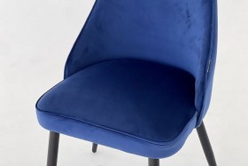 Набор стульев Милан 2 шт (синий велюр/черный) в Ленске - lensk.katalogmebeli.com | фото 2