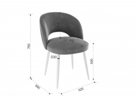 Набор стульев Моли 2 шт (зеленый велюр/черный) в Ленске - lensk.katalogmebeli.com | фото 2
