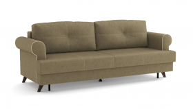 Оливер / диван - кровать 3-х местн. (еврокнижка) (велюр велутто коричневый 23 в Ленске - lensk.katalogmebeli.com | фото