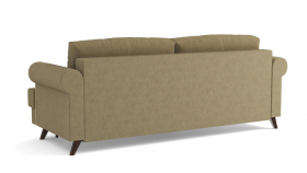 Оливер / диван - кровать 3-х местн. (еврокнижка) (велюр велутто коричневый 23 в Ленске - lensk.katalogmebeli.com | фото 2