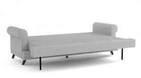 Оливер / диван - кровать 3-х местн. (еврокнижка) (велюр велутто серебряный 52 в Ленске - lensk.katalogmebeli.com | фото 2