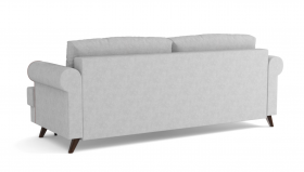 Оливер / диван - кровать 3-х местн. (еврокнижка) (велюр велутто серебряный 52 в Ленске - lensk.katalogmebeli.com | фото 3
