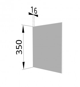 Панель торцевая (для шкафа горизонтального) ПГ Ройс (Белый софт) в Ленске - lensk.katalogmebeli.com | фото