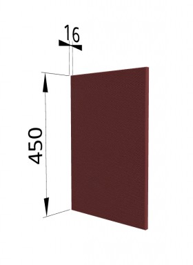 Панель торцевая (для шкафа горизонтального высокого) ВПГ Квадро (Красная кожа) в Ленске - lensk.katalogmebeli.com | фото