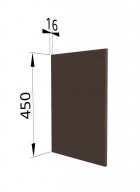 Панель торцевая (для шкафа горизонтального высокого) ВПГ Квадро (Шоколад кожа) в Ленске - lensk.katalogmebeli.com | фото