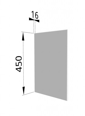 Панель торцевая (для шкафа горизонтального высокого) ВПГ Ройс (Белый софт) в Ленске - lensk.katalogmebeli.com | фото