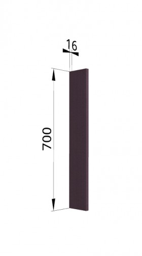 Панель торцевая (для шкафа торцевого верхнего) ПТ 400 Тито, Гарда (Пурпур) в Ленске - lensk.katalogmebeli.com | фото